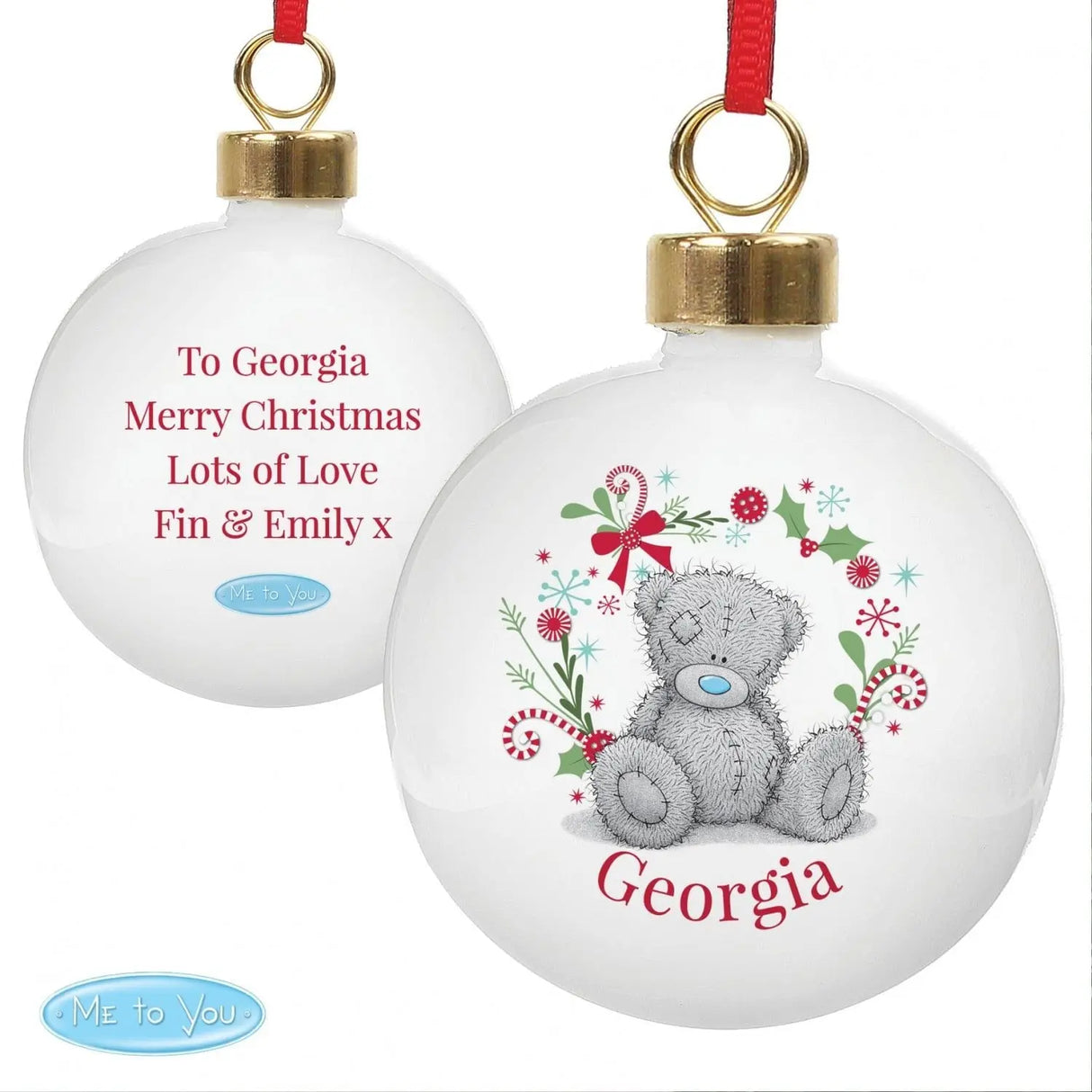 Personalised Me To You 'For Nan, Grandma, Mum' Christmas Bauble - Gift Moments
