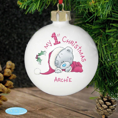 Personalised Me To You 1st Christmas Bauble - Gift Moments