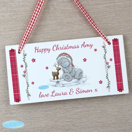 Personalised Me To You Christmas Wooden Sign - Gift Moments