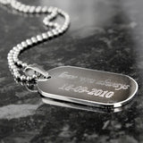 Personalised Mens Stainless Steel Dog Tag Necklace - Gift Moments