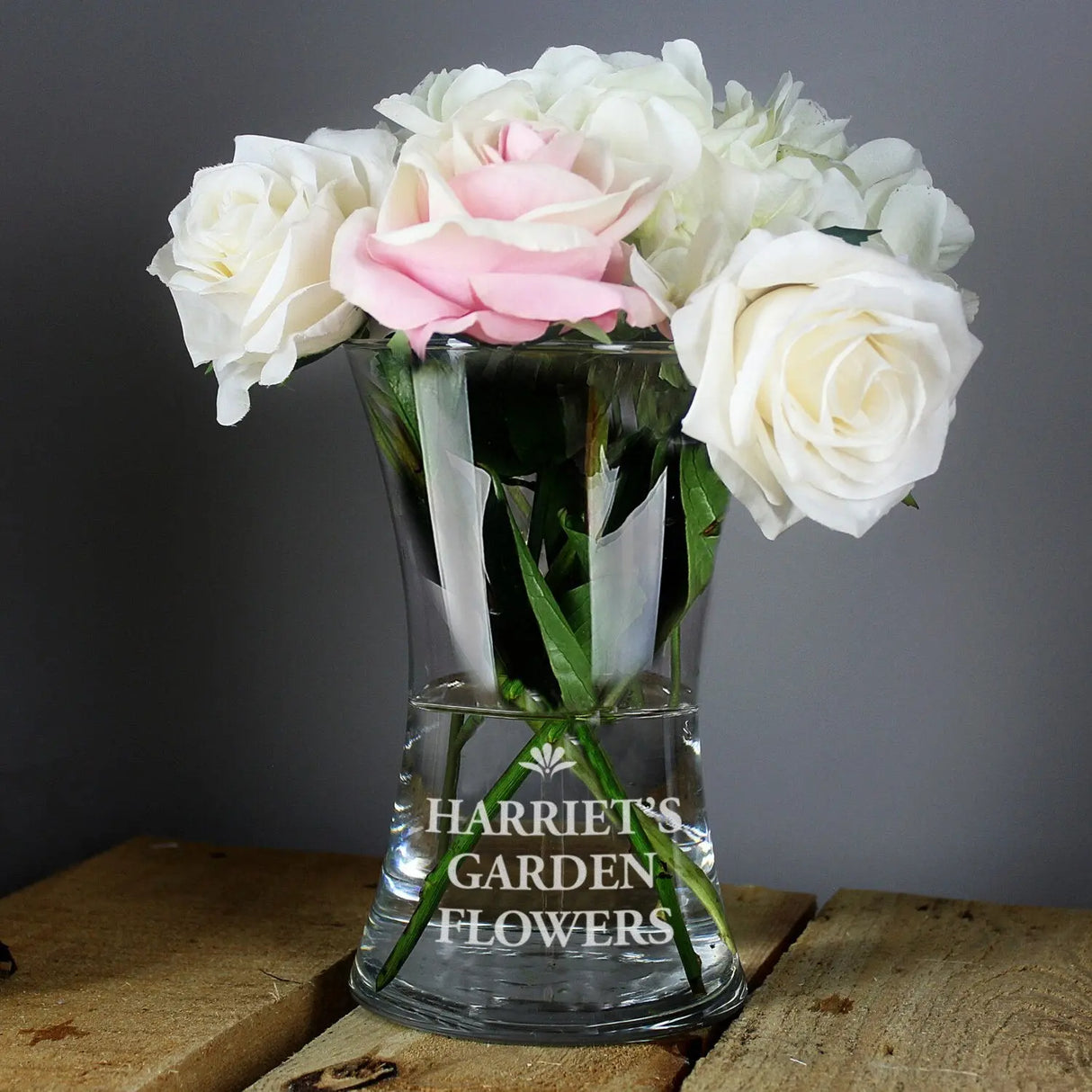 Personalised Message Bouquet Flowers Vase - Gift Moments