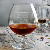 Personalised Message Brandy Glass - Gift Moments