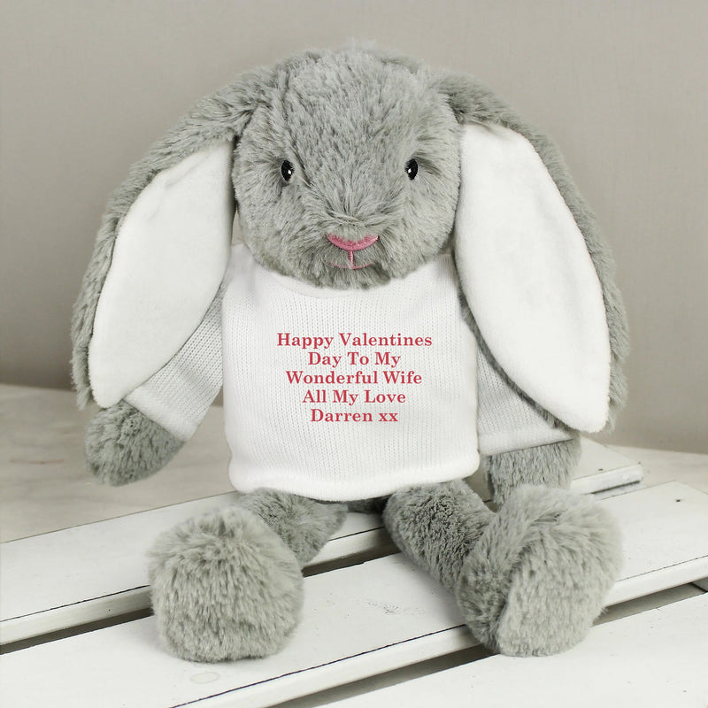 Personalised Message Bunny Rabbit - Red - Gift Moments