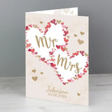Personalised Mr & Mrs Confetti Hearts Wedding Card - Gift Moments