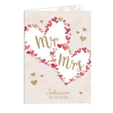 Personalised Mr & Mrs Confetti Hearts Wedding Card - Gift Moments