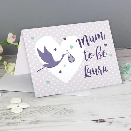 Personalised Mum to Be Stork Card - Gift Moments