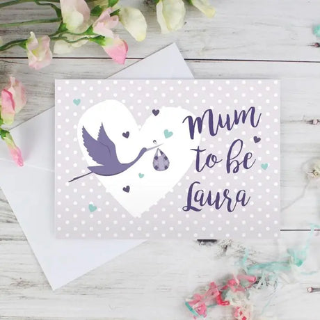 Personalised Mum to Be Stork Card - Gift Moments