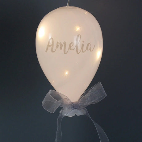 Personalised Name LED Glass Balloon - Gift Moments