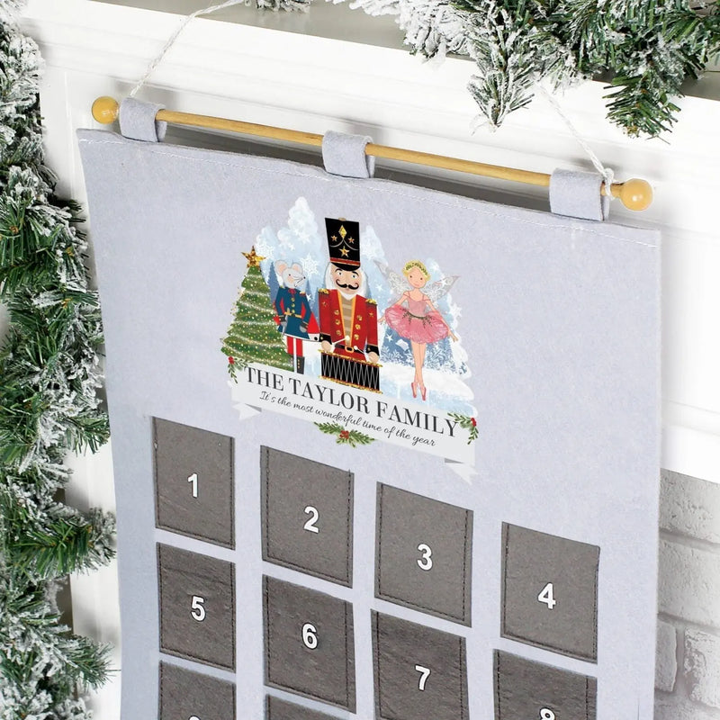 Personalised Nutcracker Advent Calendar In Silver Grey - Gift Moments
