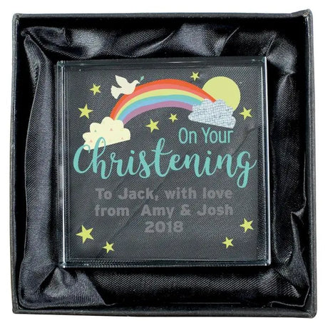 Personalised On Your Christening Crystal Token - Gift Moments