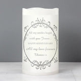 Personalised Ornate Swirl LED Candle - Gift Moments