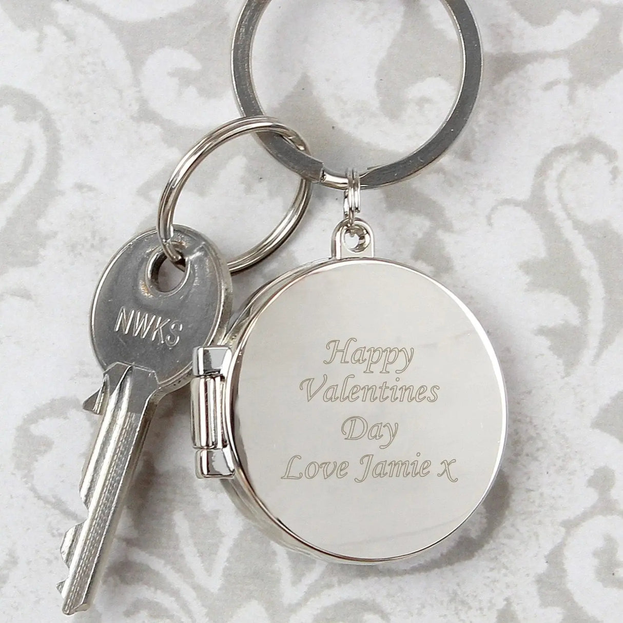 Personalised Photo Frame Silver Keyring - Gift Moments
