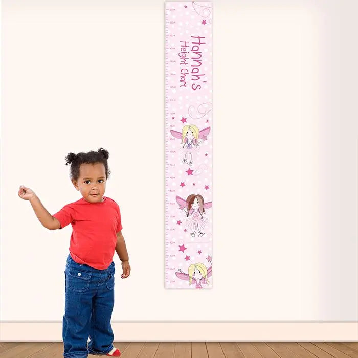 Personalised Pink Fairy Height Chart - Gift Moments