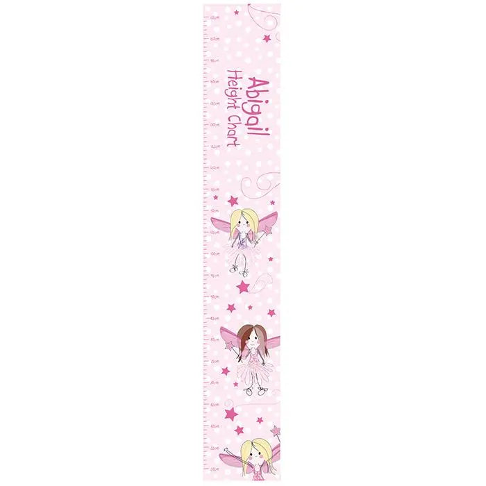 Personalised Pink Fairy Height Chart - Gift Moments