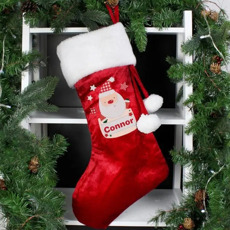 Personalised Pocket Santa Luxury Stocking - Gift Moments