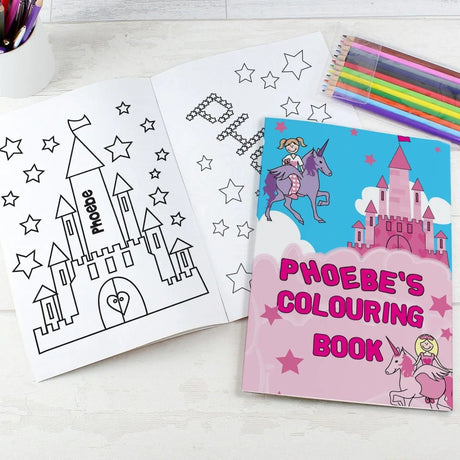 Personalised Princess Colouring Book and Pencils - Gift Moments