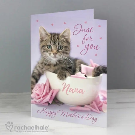 Personalised Rachael Hale 'Just for You' Kitten Card - Gift Moments