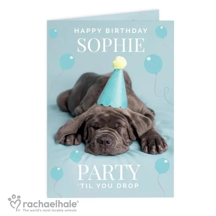 Personalised Rachael Hale 'Party 'Til You Drop' Card - Gift Moments