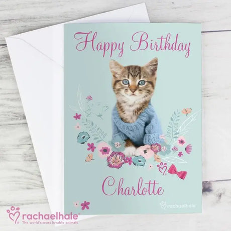 Personalised Rachael Hale Cute Kitten Card - Gift Moments