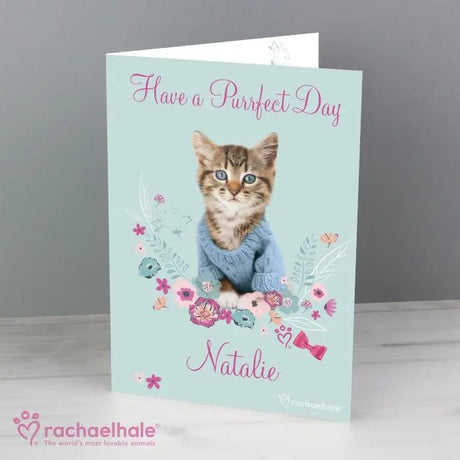 Personalised Rachael Hale Cute Kitten Card - Gift Moments