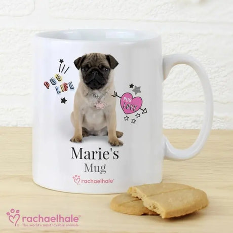 Personalised Rachael Hale Doodle Pug Mug - Gift Moments
