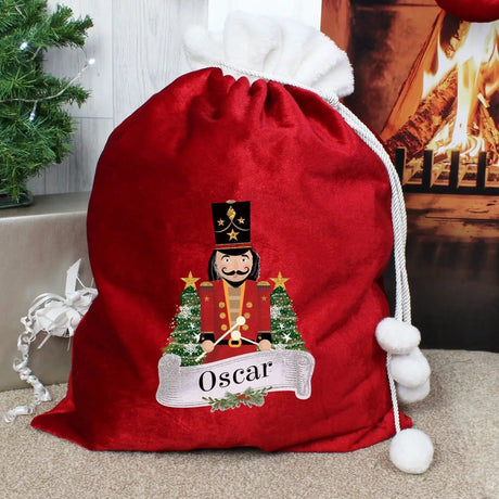 Personalised Red Christmas Nutcracker Luxury Sack - Gift Moments