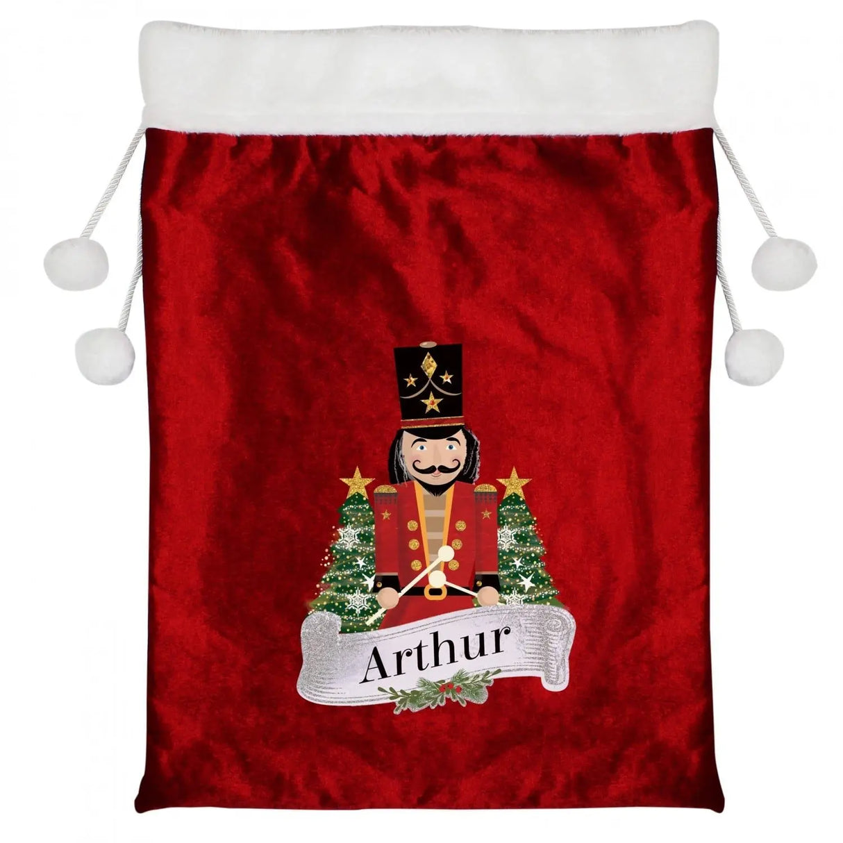 Personalised Red Christmas Nutcracker Luxury Sack - Gift Moments