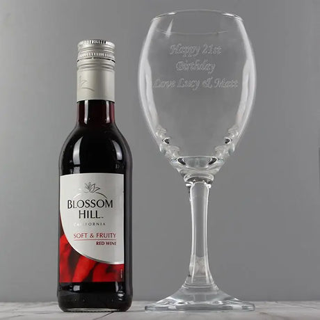 Personalised Red Wine & Glass Set - Gift Moments