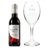 Personalised Red Wine & Heart Wine Glass Set - Gift Moments