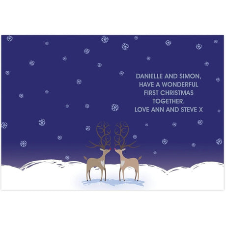 Personalised Reindeer Couple Christmas Card - Gift Moments