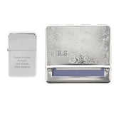 Personalised Rolling Tin and Silver Lighter Set - Gift Moments