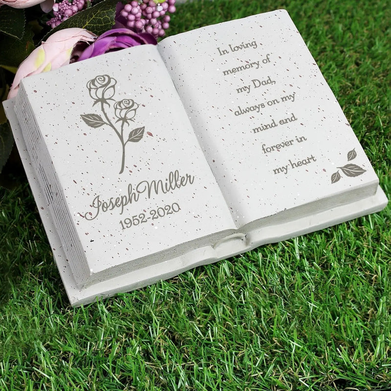 Personalised Rose Memorial Book - Gift Moments