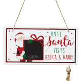 Personalised Santa Christmas Chalk Countdown Sign - Gift Moments