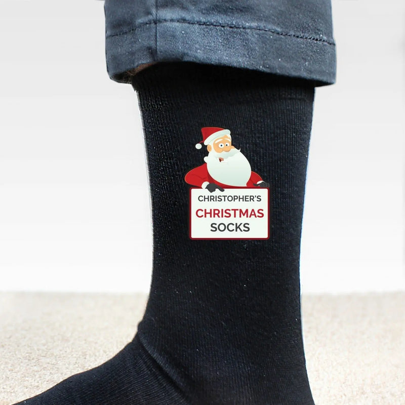 Personalised Santa Claus Christmas Mens Socks - Gift Moments