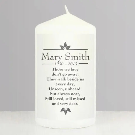 Personalised Sentiments 'Those We Love' Candle - Gift Moments