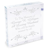 Personalised Sentiments Memorial Crystal Token - Gift Moments