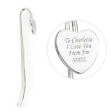 Personalised Silver Heart Bookmark - Gift Moments