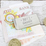 Personalised Silver No.1 Money Clip - Gift Moments