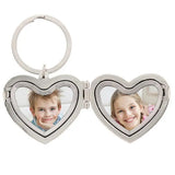 Personalised Silver Photo Frame Heart Keyring - Gift Moments