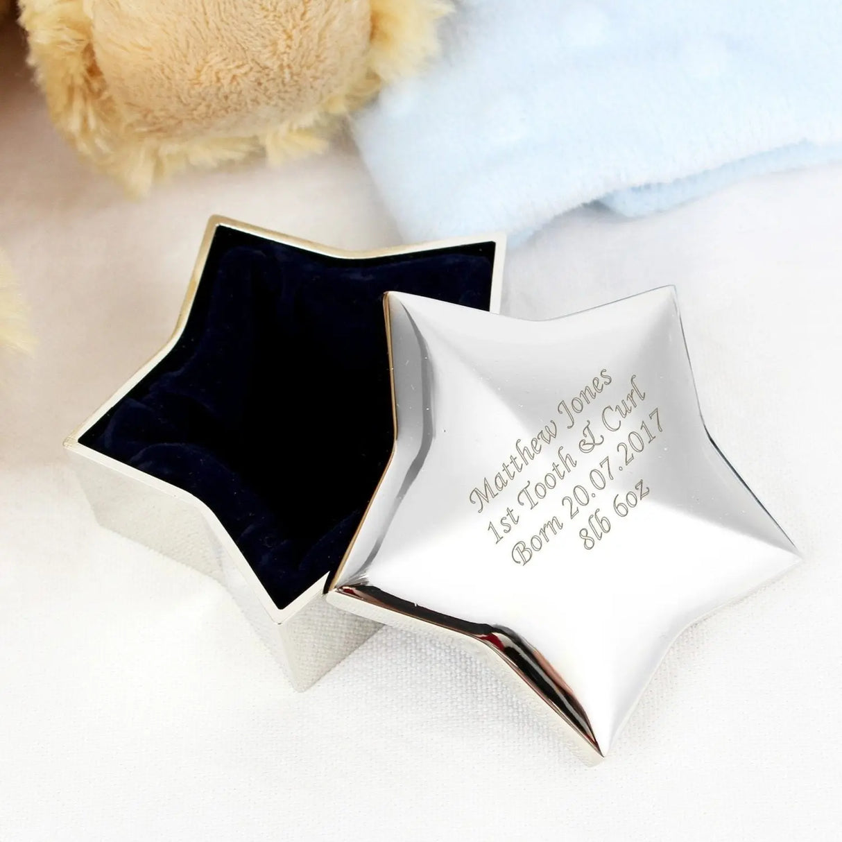Personalised Silver Plated Star Trinket Box - Gift Moments