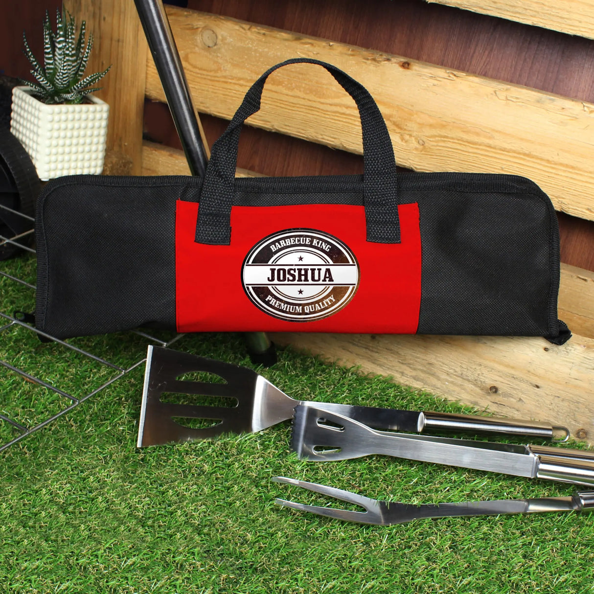 Personalised Stamp Stainless Steel BBQ Kit - Gift Moments