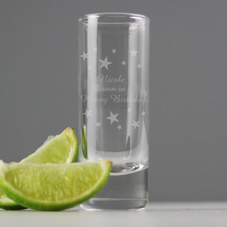 Personalised Star Pattern Party Shot Glass - Gift Moments