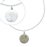Personalised Sterling Silver & 9ct Gold St. Christopher Necklace - Gift Moments