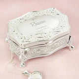 Personalised Swirls & Hearts Small Antique Trinket Box - Gift Moments