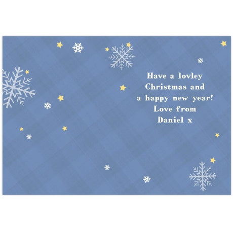 Personalised Tartan Santa Christmas Card - Gift Moments