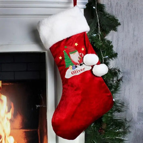 Personalised Tartan Santa Luxury Stocking - Gift Moments