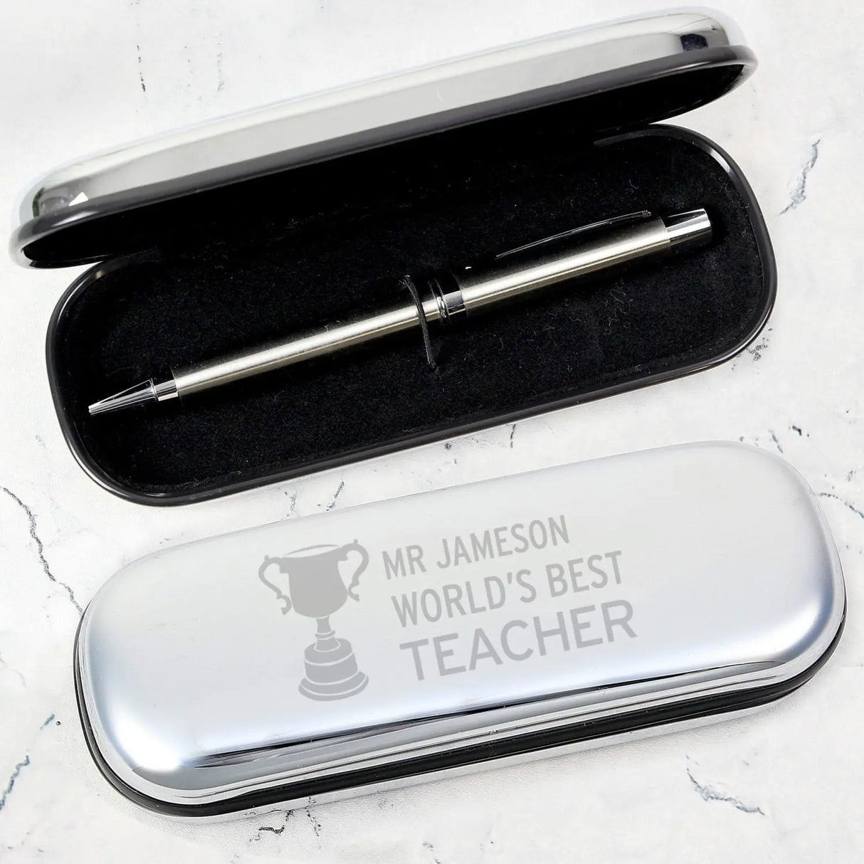 Personalised Teacher Trophy Pen and Box Set - Gift Moments