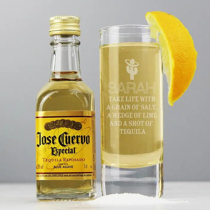 Personalised Tequila Shot Glass and Miniature - Gift Moments