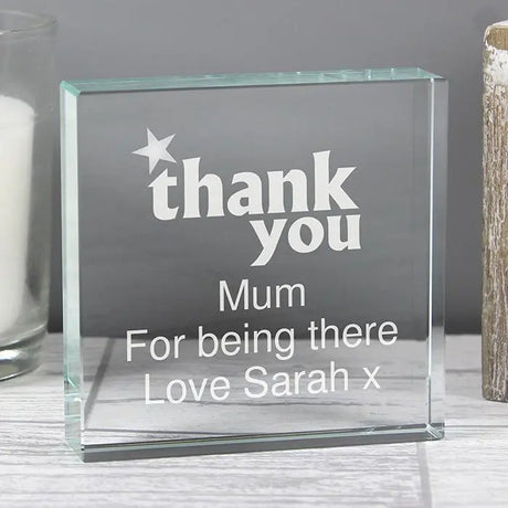 Personalised Thank you Crystal Token - Gift Moments