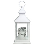 Personalised The Family White Flickering Lantern - Gift Moments